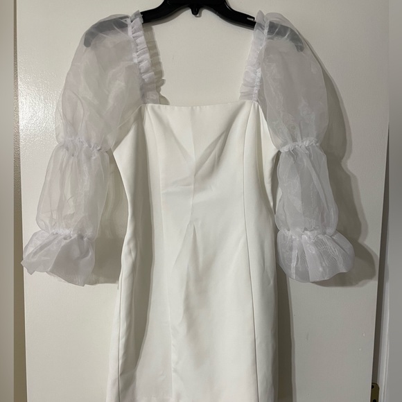 Amanda Uprichard Tia Dress in Ivory - Picture 3 of 4